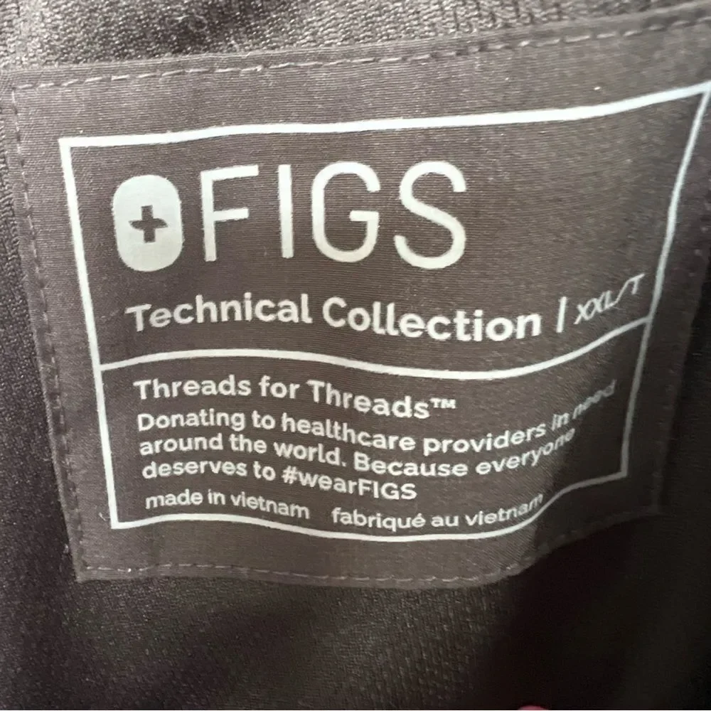 Figs Tansen FREEx Lined Jogger Scrub Pants Men’s Size XXL Tall Black
